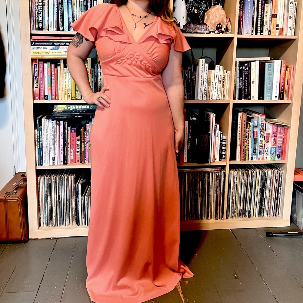 70’s disco angel sleeve fairy maxi dress true vintage